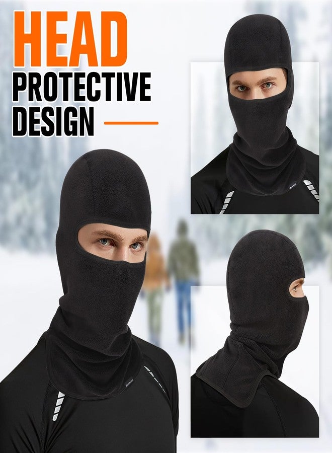 GXCROR Balaclava Ski Mask Fleece Balaclava Face Mask for Men Women Winter for Cycling Motorcycle,Snowboarding and Skiing Black - Image 3